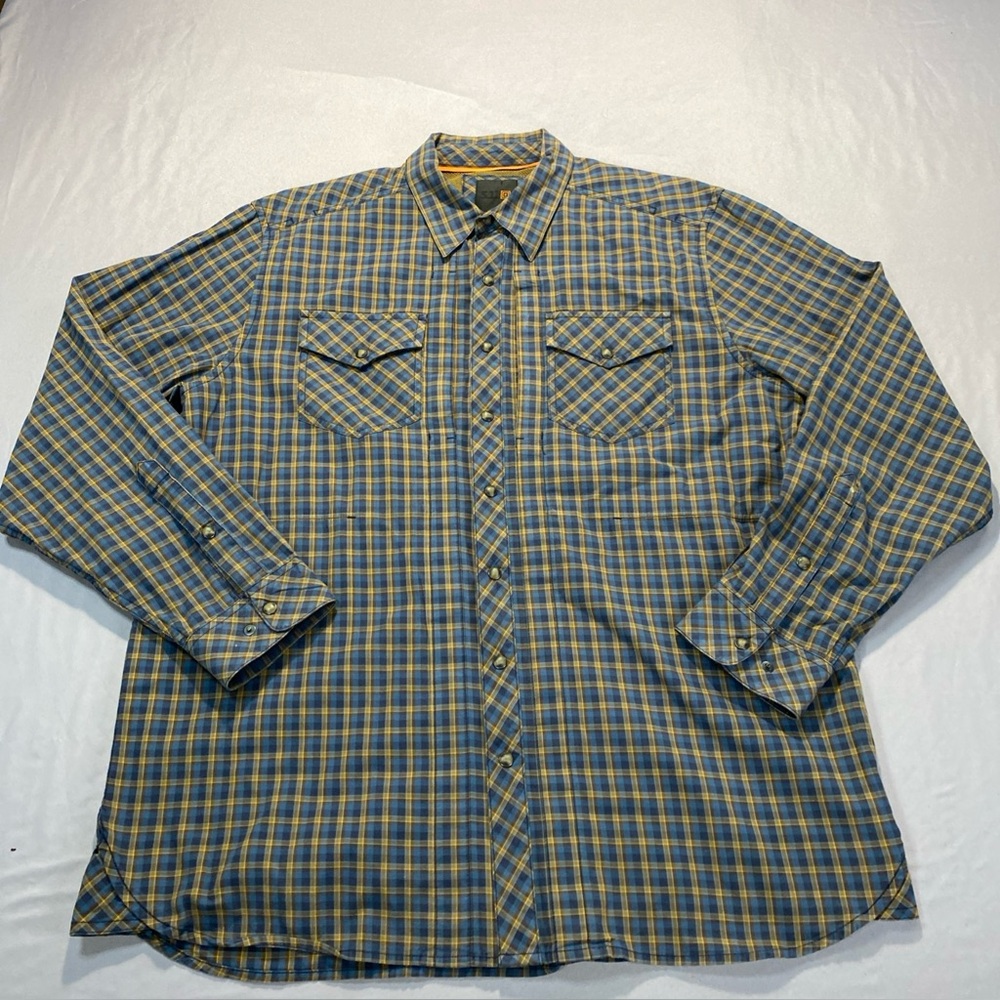5.11 Tactical Blue and Yellow Plaid Shirt